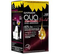 Garnier Olia Dauerhafte Haarfarbe ohne Ammoniak, Mit pflegenden und natürlichen Ölen, Vollständige Grauhaarabdeckung, Permanente Coloration, Nr. 4.62 Kaschmirrot, 1 Stück