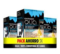 Garnier Olia Decolorante extremo D+++ - Pack de 3 decolorante permanente sin amoniaco con aceites florales de origen natural