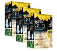 Garnier Olia Pack x3 110 Super Aclarante Rubio Natural | Coloración Permanente, Sin Amoniaco, Aceites Florales de Origen Natural, Olor Agradable, Garnier Olia