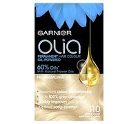 Garnier Olia Super Light Blonde - Tinte permanente para el cabello, sin amoniaco para una agradable fragancia, cobertura de hasta 100% canas, máximo rendimiento de color, 60% aceites, 110 rubio claro,