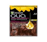 Garnier Olia - Tinte permanente para el pelo, sin amoniaco, con aceites florales de origen natural, fórmula vegana, caoba