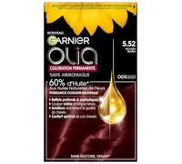 Garnier Olia Tinte permanente sin amoniaco, 60% aceites florales naturales, preserva la calidad del cabello, suave y brillante, caoba, rubor (5,52), 120 g