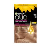 Garnier - Olia - Tinte permanente sin amoniaco, 60% aceites florales naturales, preserva la calidad del cabello, cabello suave y brillante, rubio ceniza iridiscente (8,12), 120 g