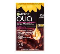Garnier Olia - Tinte permanente sin amoniaco, cubre el cabello 100% blanco con aceites florales naturales de origen natural, fórmula vegana, color marrón chocolate
