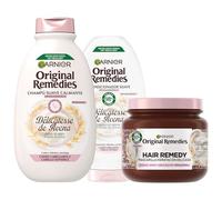 Garnier Original Remedies Avena Champú + Acondicionador + Mascarilla | Rutina Completa, Cuidado Suave, Ideal para Cabello Sensible, Fórmula Calmante, Original Remedies