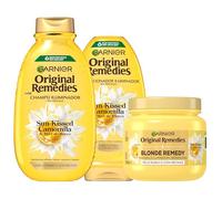 Garnier Original Remedies Camomila Rutina: Champú 400 ml + Acondicionador 250 ml + Mascarilla 340 ml