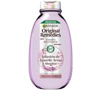 Garnier | Original Remedies Rutina de Infusión de Agua de Arroz y Almidón Champú, acondicionador y mascarilla Rellenador para pelo largo y sin brillo