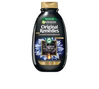 Garnier Original Remedies Champú de Carbón Magnético Hidratante y Purificante - Para Raíces Grasas y Puntas Secas, 94% Origen Natural, Sin Siliconas, 250 ml