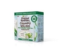 Garnier Original Remedies Champú Sólido, Coco Y Aloe Vera Ecológico Para Cabello Normal, Raíces Grasas, 60 g (Paquete de 1)
