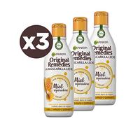 Garnier Original Remedies La Mascarilla - Leche Miel reparadora para pelo dañado y quebradizo - Pack de 3 x 250 ml