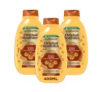 Garnier | Original Remedies Rutina de Tesoros de Miel Champú, acondicionador, Mascarilla y Serum para pelo dañado