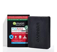 Garnier Pure Active - Limpiador sólido con carbón y ácido salicílico, antiimpurezas, 100 g