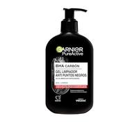 Garnier PureActive BHA Carbón Gel Limpiador Anti Puntos Negros Con [BHA+Carbón] Purifica Intensamente Los Poros, Reduce Puntos Negros Y Grasa 250Ml