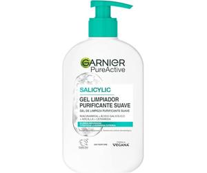 Garnier PureActive Salicylic Gel Purificante Suave con Niacinamida, 250ml | Elimina Las Impurezas de La Piel, Protege La Barrera Cutánea, con Arcilla y Ceramidas, PureActive