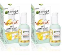 Garnier, Sérum Facial Iluminador y Anti Manchas 2 en 1, Con 20% Vitamina C y SPF25, No graso, Clínicamente probado, 50 ml (Paquete de 2)