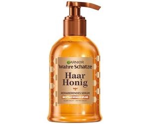 Garnier Sérum reparador para cabello con miel de acacia para un mayor brillo y suavidad, protección contra el calor hasta 230 °C, tesoros de miel, 1 x 115 ml