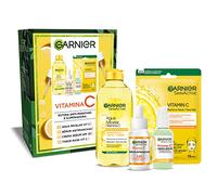 Garnier Set Anti Manchas, Sérum con Vitamina C y Sérum Cream un Cuidado 2en1 y Mascarilla Facial con Ácido Hialurónico y Vitamina C y Agua Micelar 400 ml