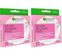 GARNIER Skin Active Discos Desmaquillantes Reutilizables de Microfibra, Lavables Hasta 1000 Usos, Eliminan Impurezas y Hasta El 100% del Maquillaje, 3 Pads (Paquete de 2)