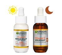 Garnier Skin Active - Estuche de sérum diurno antimanchas + sérum nocturno potenciador de brillo, cuidado facial enriquecido en vitamina C, vegano y libre de crueldad, todo tipo de piel, 2 x 30 ml