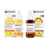 Garnier Skin Active - Estuche de sérum diurno antimanchas + sérum nocturno potenciador de brillo, cuidado facial enriquecido en vitamina C, vegano y libre de crueldad, todo tipo de piel, 2 x 30 ml