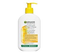 GARNIER Skin Active - Gel limpiador de refuerzo de brillo - pH neutro. El maquillaje suave elimina, hidrata e ilumina - enriquecido con vitamina C y glicerina - vegano y libre de crueldad - todo