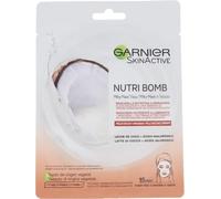 Garnier SkinActive Nutri Bomb Milky Mask Tissu Iluminadora con Leche Coco | Nutre y Repara con Ácido Hialurónico*, Rellena La Piel, Hidratación Intensa, Piel Seca, SkinActive