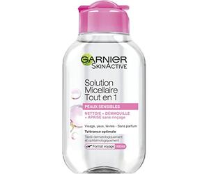 Garnier - SkinActive - Solution Micellaire Tout en Un - Tous Types de Peaux Même Sensibles - Format Voyage - Lot de 2 x 100 ml