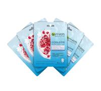 Garnier SkinActive Tissue Mask Granada Mascarilla Superhidratante y Rellenadora. Energizante Hidra Bomb - Pack de 5 mascarillas
