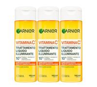Garnier SkinActive - Tratamiento líquido para piel uniforme, suave y radiante con vitamina C, apto para pieles sensibles, fórmula vegana, 3 botellas de 120 ml