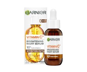 Garnier Targeted - Suero nocturno antimanchas oscuras, vitamina C e hialurónico, 30 ml
