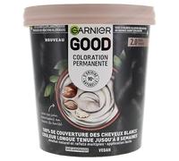 Garnier - Tinte permanente para el cabello - Sin amoniaco - 90% ingredientes naturales y fórmula vegana - Manteca de karité - 100% blanco - marrón trufa (2,0) - Good