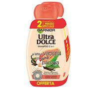 Garnier Ultra Dolce Champú, leche corporal de vainilla y pulpa de papaya, 3 x paquete de 2
