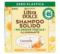 Garnier Ultra Dolce - Champú sólido de manzanilla, para cabello claro, con embalaje 100% ecológico sin plástico, 60 gr