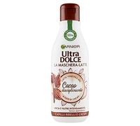 Garnier Ultra Dolce - Mascarilla de leche de 250 ml. Cacao desecante para cabellos rebeldes y crespados
