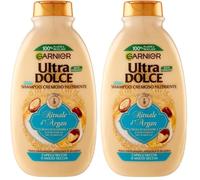 Garnier Ultra Dolce Shampoo Crema Rituale d'Argan, per Capelli Molto Secchi, 300ml (Paquete de 2)
