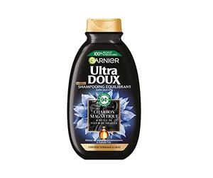 Garnier Ultra Doux - Champú hidratante y equilibrador con carbón magnético y flor de comino negro - para cabello normal a graso - 250 ml