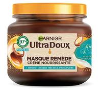 Garnier Ultra Doux - Mascarilla disciplinante - Crema nutritiva Riqueza d'Argán - para cabello muy seco e indisciplinado - Sin silicona y sin parabenos - 340 ml