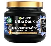 Garnier Ultra Doux - Mascarilla hidratante y equilibradora con carbón magnético y flor de comino negro - para cabello normal a graso - 340 ml