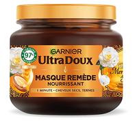 Garnier Ultra Doux - Mascarilla nutritiva - Aceite de argán y camelia - para cabello seco y oscuro - sin silicona ni parabenos - 340 ml