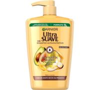 Garnier Ultra Suave Champô Óleo de Abacate e Manteiga de Carité - Nutrição Intensa para Cabelos Secos e Frisados - 1 Litro