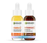 Garnier Vitamina C Sérum Dúo Antimanchas Día y Noche para piel apagada y tono desigual - Dúo antimanchas para una piel más luminosa, Cruelty Free y fórmula vegana - 2 productos