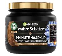 Garnier Wahre Schätze - Mascarilla para el cabello de carbón vegetal equilibrada, tratamiento capilar para el cuero cabelludo y la longitud del cabello seco, carbón activado y aceite de comino negro