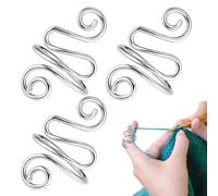Garnring zum Häkeln,Häkelringe,3X Fingerhäkel-Verstellbarer Ring - Garnführer-Strickring, Begleitring für Linkshänder und Rechtshänder für Hüte, Mitlingen ge, Hausschuhe