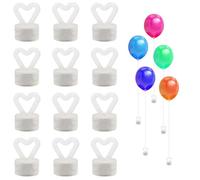 GAROMIA 12 pesos de helio para globos, peso de globos, peso de globos, pesos de helio, globos de aire, peso de plástico, juego para bodas, cumpleaños, fiestas