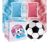 GAROMIA Gender Reveal Football Balón de Fútbol Revelador de Género Niña o Niño revelacion de genero con Azul y Rosa revelacion genero Bebe Kit Completo para Baby
