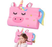 GAROMIA Schlummerkids Cojín Calmly para niños, 44 x 27 cm, diseño de unicornio, ergonómico, con diseño de animales Kawaii, con funda de almohada para sueños suaves