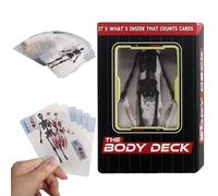 GAROMIA The Body Deck Divertidas Cartas Transparentes Anatomía Humana Esqueleto Imagen 3D del Cuerpo Humano Playing Cards Maniquí Body Deck Esqueleto Jugando Cartas
