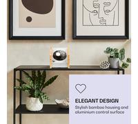 Garonne 2 watch winder, 1 plato giratorio, 2 relojes, 3 velocidades, 4 modos, bambú Klarstein