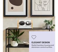 Garonne 2 watch winder, 2 plato giratorio, 4 relojes, 3 velocidades, 4 modos, bambú Klarstein