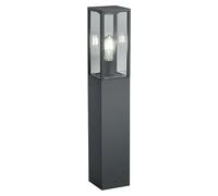 Garonne Lámpara de pie para exterior (60 W, Color del marco: Plata, Sin bombillas, Altura: 80 cm, Sin detector de movimiento)